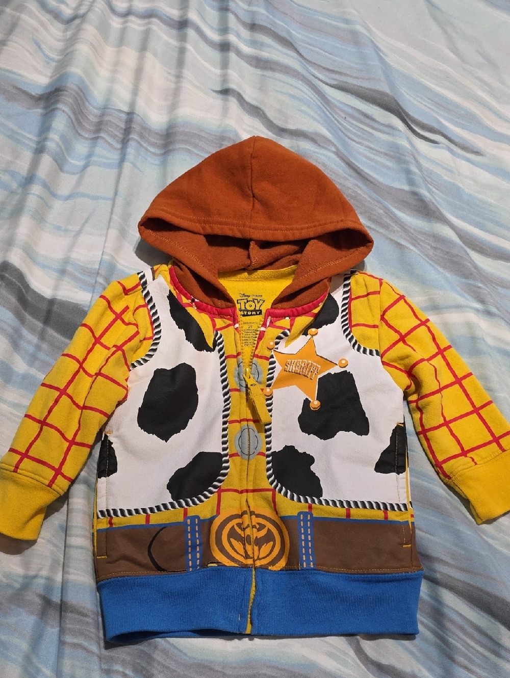 Disney Woody-Inspired Hoodie Jacket - Yellow Brown Blue